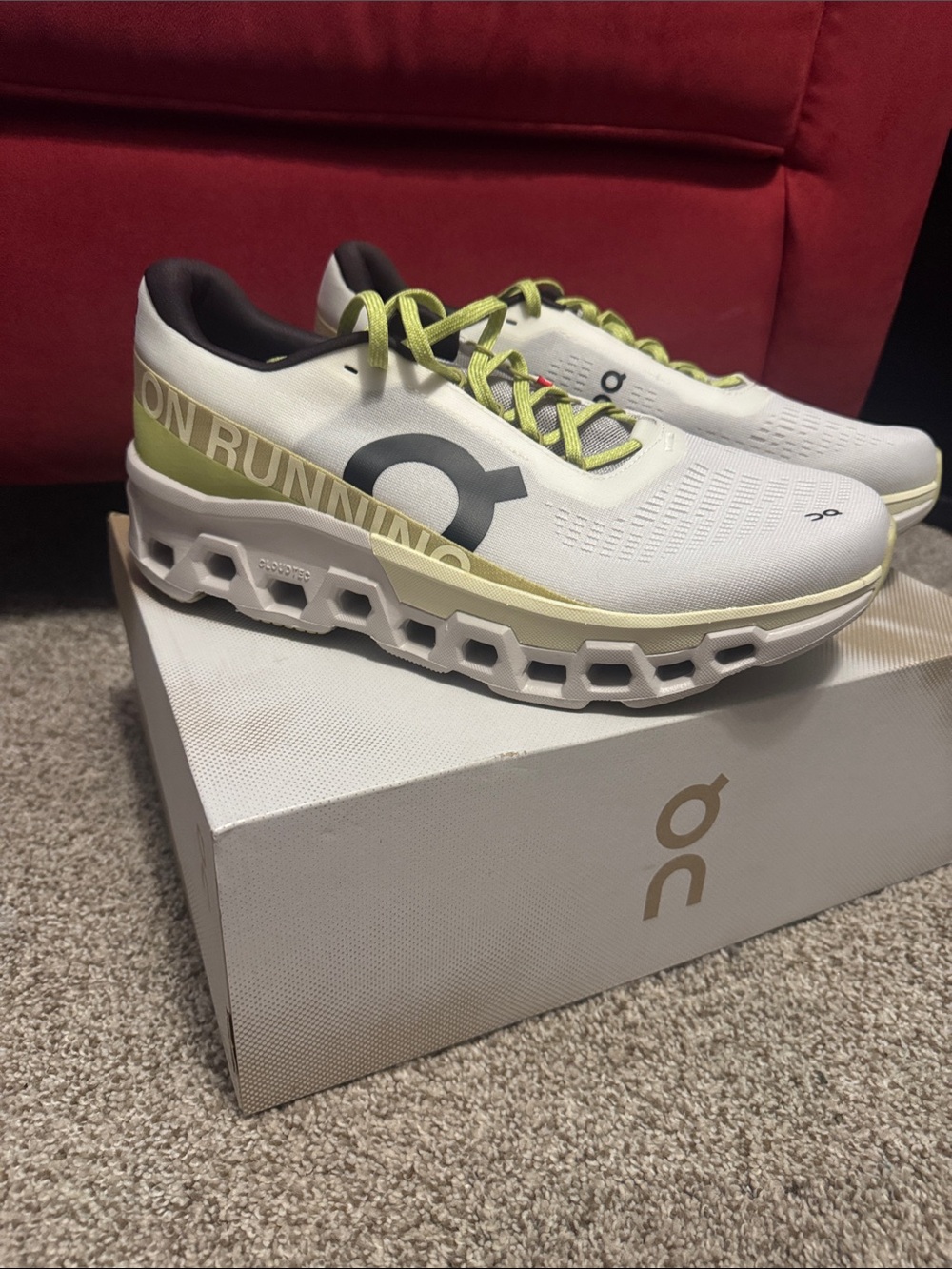 NIB On Running Cloudmonster 2 Men’s 12.5 undyed/zest